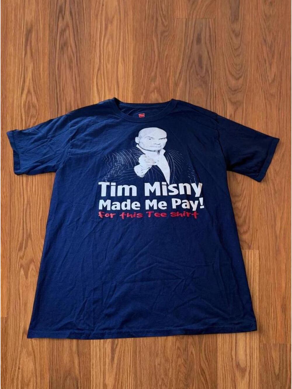 Tim Misny Made Me Pay Graphic T Shirt Mens Medium Navy Blue Ohio Comedy Tee